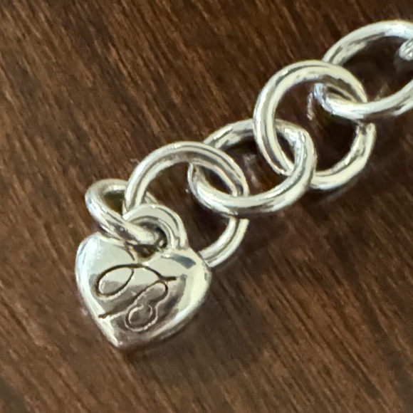 Brighton Silver “Endless Love” retired ruby Red heart stone Cross Necklace - Picture 2 of 8